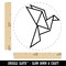 Origami Paper Bird Rubber Stamp for Stamping Crafting Planners